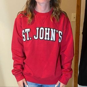 Red St. John crewneck